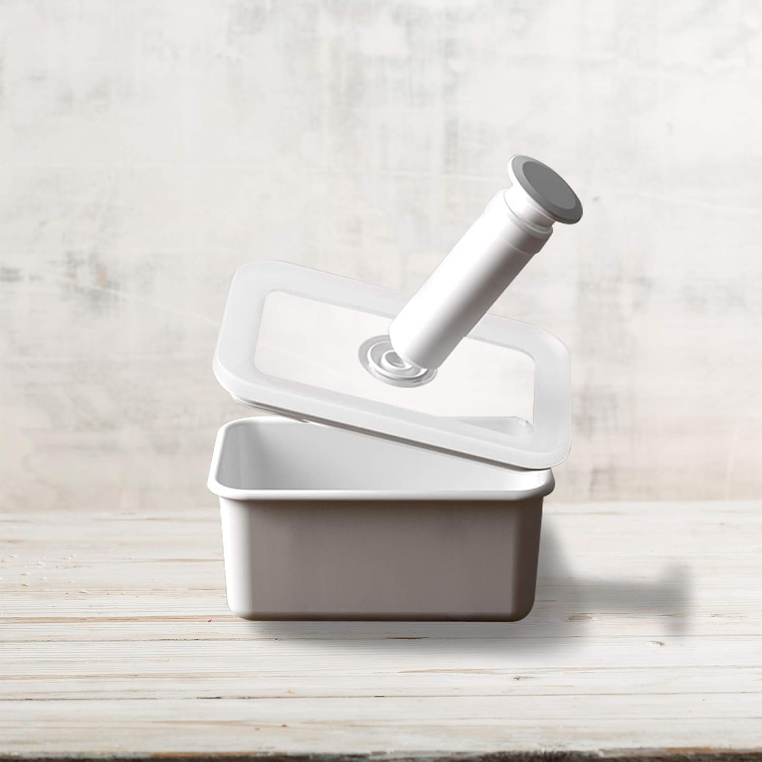 Staniu de depozitare a alimentelor în vid emailat | XL | 1.85L | 23.5 x 17.5 x 7cm | păstrează alimentele proaspete pentru mult mai mult timp | protejează alimentele de bacterii și infestare fungică | fără pompă de vid Cutii depozitare alimente Naty Shop