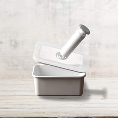 Boîte de conservation sous vide émaillée | XL| 1,85L | 23,5 x 17,5 x 7 cm | garde les aliments frais beaucoup plus longtemps | protège les aliments contre les bactéries et les infestations fongiques | sans pompe à vide Boîtes de conservation alimentaire Naty Shop