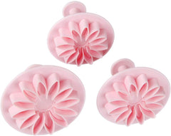 Zenker coupe-fleurs pour fondant 5,5/6/7 cm, rose, plastique, 3 pièces