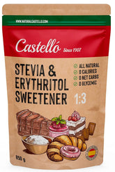 Stevia + Erythritol 1:3 Édulcorant, 1G = 3G Sucre, 850 grammes Édulcorants Naty Shop