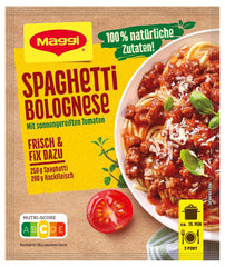 MAGGI Fix pour Spaghetti Bolognese, Würzmischung, ingrédients 100% naturels, pour 3 Portionen, 1er Pack (1 x 36g Packung)