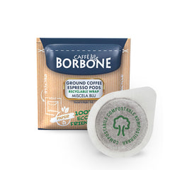 Caffè Borbone Kaffeepads compostables, bleu Kaffeemischung - 50 tampons - compatibles avec les tampons en papier du système ESE 44 mm