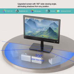 TV 14 pouces, petits écrans TV 1080p, tuner numérique T2 intégré, entrée HDMI/USB, câble d'alimentation de voiture AC/DC-12 V