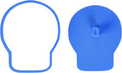 Biscuits aux chips mexicains crâne d'Halloween bleu 8 x 7 x 1,5 cm