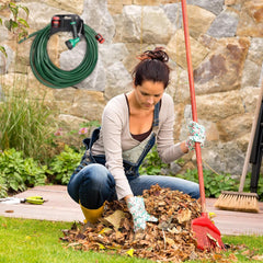 Relaxdays Support Tuyau, Support Tuyau Mural en Plastique, Support Tuyau d'arrosage, Hauteur 14 x 24 x 16 cm, Noir