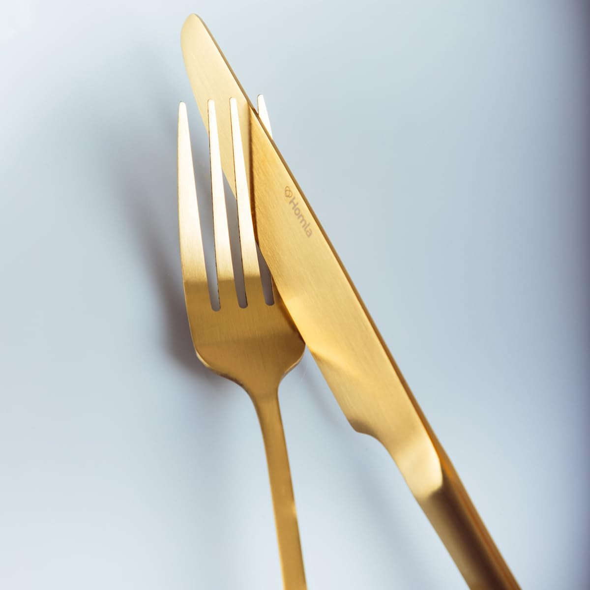 HOMLA Abele Besteckset FĂĽr Vier Personen 16-Teilig Edelstahl Hygienisch Elegant Leicht Zu Reinigen Gold Bucatarie Naty Shop