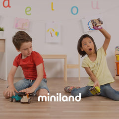 Miniland Set Puppenkleidung 40cm, Kleid, Leggins et Stirnband, Übergangszeit