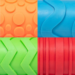 Rouleaux de peinture et d'argile texturés-lot de 4-rouleaux de modelage texturés pour enfants-modèles polyvalents pour l'artisanat et la décoration