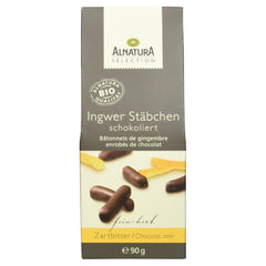 Barres de gingembre enrobées de chocolat bio Selection, 90g