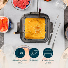 Mini Friteuse à Fondue Princess 182611 - Chauffage Rapide - Filtre à Odeurs - Capacité 1,2 Litre, Argent Électroménager Naty Shop