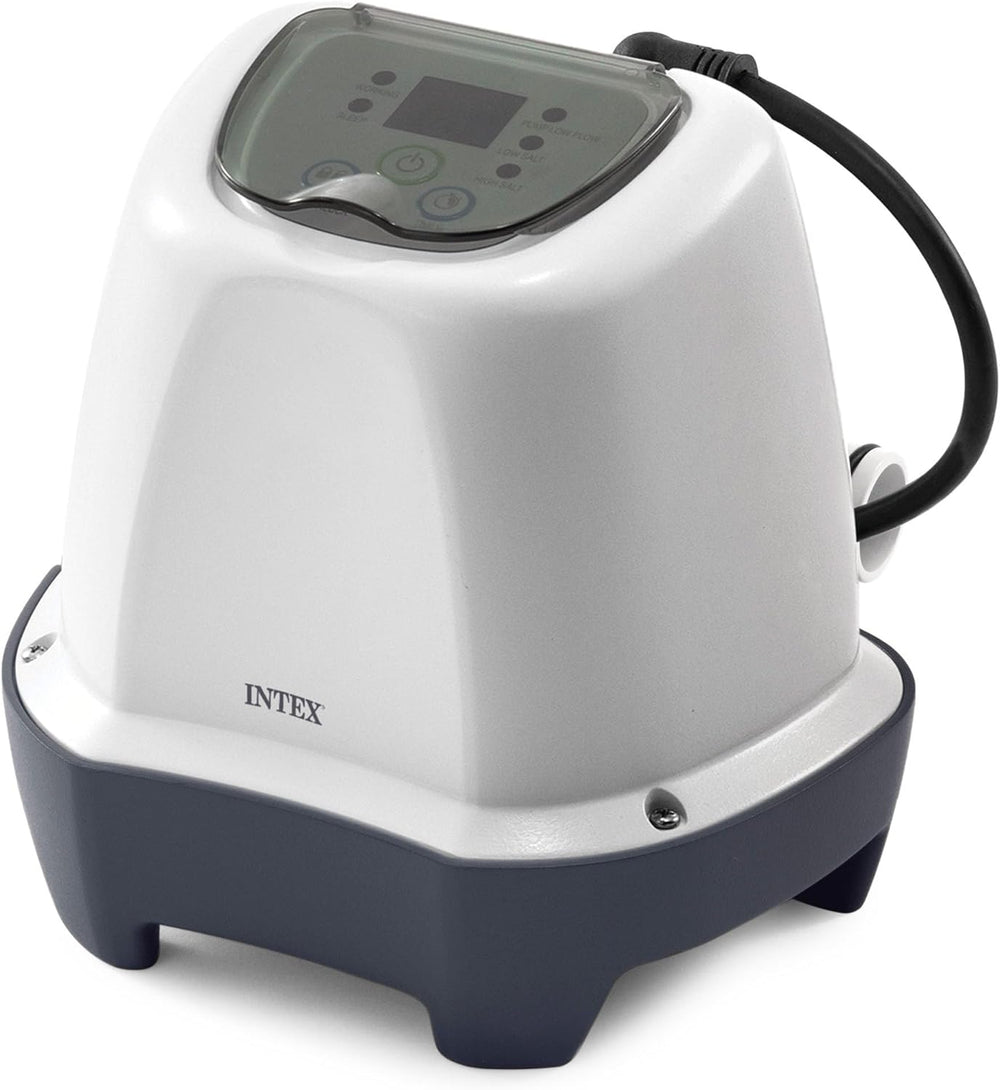Intex 26662GS - Système d'eau salée Krystal Clear, générateur de chlore au sel, pour pompe de filtration 1136-3785 l/h, pour petites piscines jusqu'à 366 cm, plastique, blanc