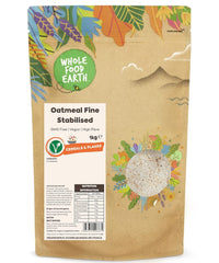 Wholefood Earth Fine Oats - sans OGM - végétalien - sans produits laitiers - sans sucre ajouté 1 kg