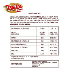 Barres de chocolat blanc Twix | Caramel, Biscuits, Chocolat Blanc | Paquet multiple de chocolat | 5 barres (5 x 46g) (Pack de 5)
