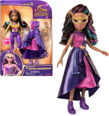 Păpușă Unicorn Academy Deluxe, Bal Mascat - Sophia, păpușă originală din popularul serial Netflix, 24 cm înălțime, cu 2 ținute și accesorii, pentru copii cu vârsta de 4 ani și peste