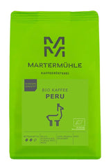 Martermühle Peru Bio Kaffeebohnen 1kg mittelkräftig I Arabica I Arôme : Chocolat au lait, Notes florales, Noix I Ganze Bio Kaffee-Bohnen schonend geröstet, säurearm