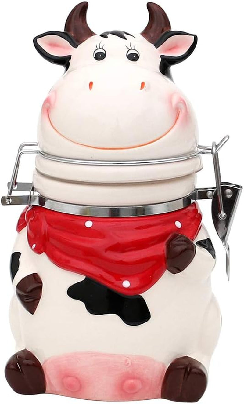 Boîte de rangement en céramique pour vache Dekohelden24, env. 12 x 11 x 20,5 cm, 20 Boîtes de conservation alimentaire Naty Shop Boîte de rangement