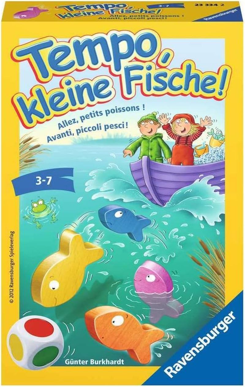 Ravensburger 23334 - Tempo, Fishbowl, Jeu de voyage pour 1 à 6 joueurs, Jeu à partir de 3 ans, Format compact, Jeu de voyage, Jeu de société - Cadeaux d'anniversaire