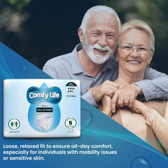 Culottes d'incontinence premium pour adultes, haute capacité d'absorption, taille S, 12 pièces