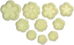 103FF006 Assortiment de Moules à Biscuits Jem Marguerite/Petite Fleur et Onagre, Plastique, Ivoire, 9 x 1 x 16 cm, 10 pces