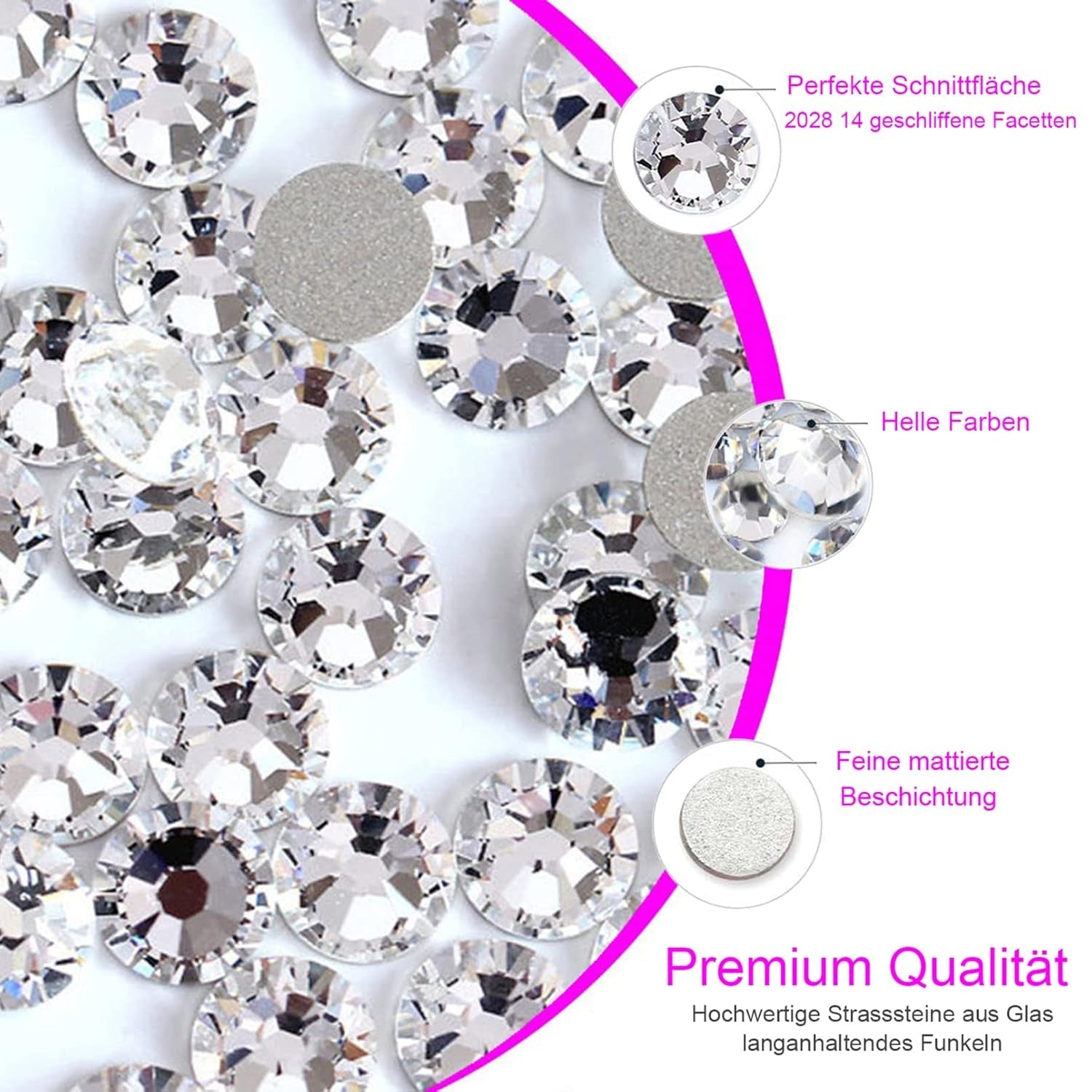 Set de 3200 de pietre pentru unghii, FITDON, pietre AB din sticlă multi-forme și pietre AB cu sclipici și diamant transparent pentru unghii, pentru decorare, seturi DIY, brelocuri pentru bijuterii, accesorii pentru unghii