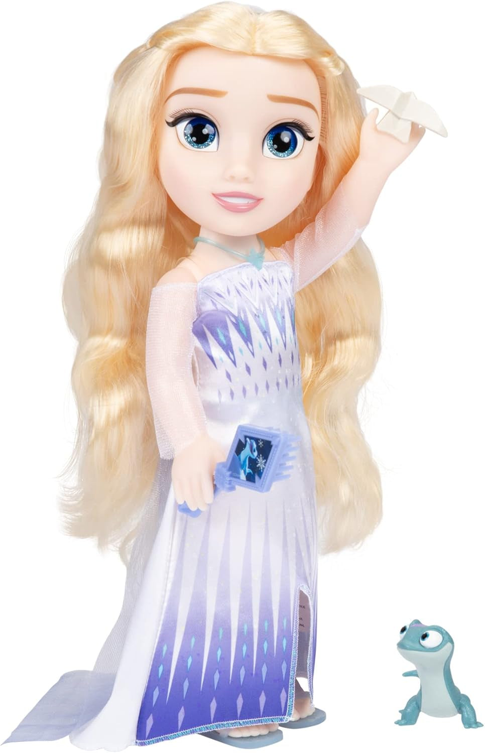 Disney Die Eiskönigin Singende ELSA La poupée Reine des Neiges 35 cm, chante "Show Yourself", avec accessoires pour plus de plaisir, parfait pour les filles à partir de 3 ans Blanc et Bleu