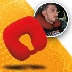 Sumex Oreiller de Voyage Oreiller Cervical pour Enfants et Adultes en Forme de U Ultra Doux Lavable Idéal pour Les Voyages Rouge Oreillers de Voyage Naty Shop