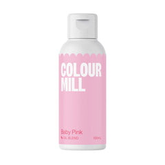 Colorant alimentar pe bază de ulei Colour Mill, amestec de ulei roz pal - Colorant alimentar pentru ciocolată, fondant, brioșe, prăjituri, copt, macaroane - Colorant alimentar pentru decorarea torturilor - 100 ml