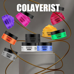 COLAYERIST Cire colorante temporaire lavable pour cheveux noirs pour hommes et femmes Mascara capillaire pour fête ou cosplay Produits de coloration capillaire sans dégâts Naty Shop