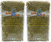 AFROASE - Haricots verts mungo - 1 x 1 kg (Pack de 2)
