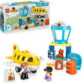 LEGO DUPLO Town Erster Besuch im Flughafen - Lernspielzeug zur Förderung der Motorik für Kleinkinder - inkl. Flugzeug, 2 Figuren & Teddybär - Geschenk für Jungen und Mädchen ab 2 Jahren - 10443