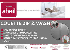 Plaid avec fermeture éclair et lavage, 220 X 240 cm Couettes et couettes Naty Shop