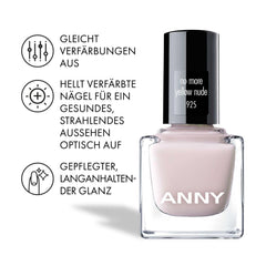 ANNY No More Yellow Nude - Vernis à ongles spécial pour un éclairage optique et une apparence saine - 15 ml