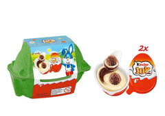 Kinder Joy pack de 2 - Une moitié avec une délicieuse crème de lait et de cacao et des boules croquantes, et l'autre moitié avec une belle surprise - Chocolat de Pâques, bonbons de Pâques - Cadeau de Pâques - 40g