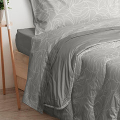 Housse de couette Foppapedretti Notte & Natura Pearl Wave pour lit double, housse 100% coton, fabriquée en Italie Couettes et couettes Naty Shop