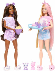 Barbie Cutie Reveal Pyjamaparty Deluxe Set - Über 35 Überraschungen inkl. 2 Puppen, 2 Haustiere, Farbwechsel & Zubehör für endlosen Spielspaß ab 3 Jahren, HRY15