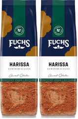 Fuchs Gewürze - Harissa Gewürzmischung im recyclebaren Nachfüllbeutel, zum Würzen von Reisgerichten, Couscous, Saucen und Suppen - 60 g
