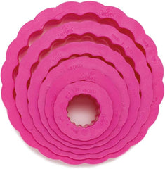 0255301 Jeu de moules à biscuits, ronds ondulés, 6 pièces, 1,5/2,5/3,5/5/6,5/8 cm