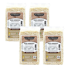 Orez Arborio italian artizanal, orez cu bob mare și amidon, ideal pentru supe, risotto și salate de orez, ambalat în vid în 2 saci de 1 kg