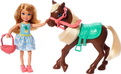 Barbie GHV78 - Club Chelsea Playset avec poupée et cheval, env. 15 cm Blonde avec mode et accessoires jouet cadeau pour poupées bébé de 3 à 7 ans Naty Shop Single