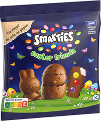NESTLÉ SMARTIES Easter Friends, figurines sur le thème de Pâques, en chocolat au lait fin fourré crémeux et mini lentilles colorées au chocolat SMARTIES, 1 paquet (1 x 65g)