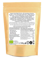 500 g de cerises bio séchées, sans noyaux, sans additifs, édulcorants et conservateurs Produits déshydratés Naty Shop