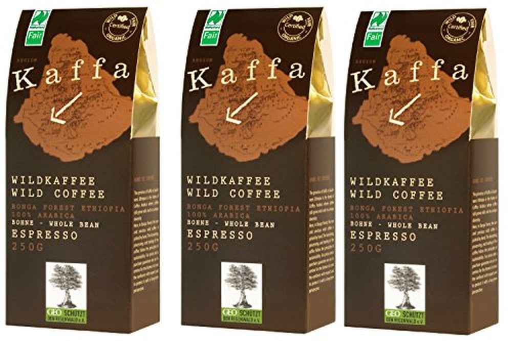 3 x Espresso en grains Kaffa Café Sauvage Bio 250 g
