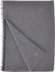 Pătură Must Relax - Pătură din lână - Plaid de înaltă calitate din lână nouă pură cu franjuri - 130X190 Cm - 310 Rose - De la "Zoeppritz since 1828" Paturi si Cuverturi 'zoeppritz since 1828' 940 Gri mediu Mel. 130X190Cm