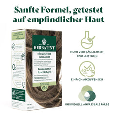 Gel de teinture capillaire permanente 6N blond foncé - 170 ml I Sans ammoniaque, couverture à 100% des cheveux gris I Testé sur peaux sensibles, aux 8 extraits de plantes Teinture capillaire Naty Shop