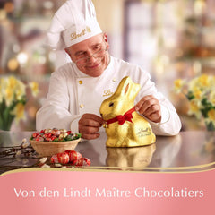 Barre de chocolat Lindt Gold Bunny, chocolat noir | 120 g de chocolat noir 60%, réalisé selon la recette originale de Gold Bunny | Barre de chocolat | Cadeau chocolat