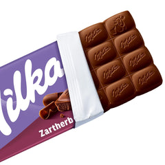 Milka Zartherb - chocolat au lait noir alpin avec une délicate touche de cacao en multipack - 25 x 90g