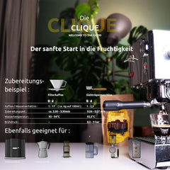 La Clique | Café | Torréfaction Omni - 100 % Arabica | Café filtre/spritziger Espresso | Ganze Bohne (500g)