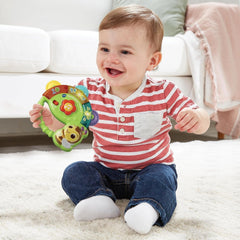 Vtech Baby Musical Bee Tambourine - Jucărie muzicală cu numere, sunete amuzante, propoziții și cântece - Pentru copii cu vârsta cuprinsă între 3-36 luni Jucarii Bebe Naty Shop