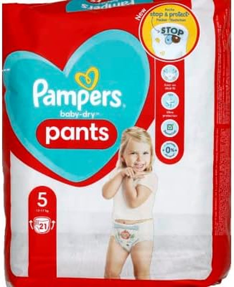 Couches Pampers Baby-Dry Pants taille 5, 21 pcs.