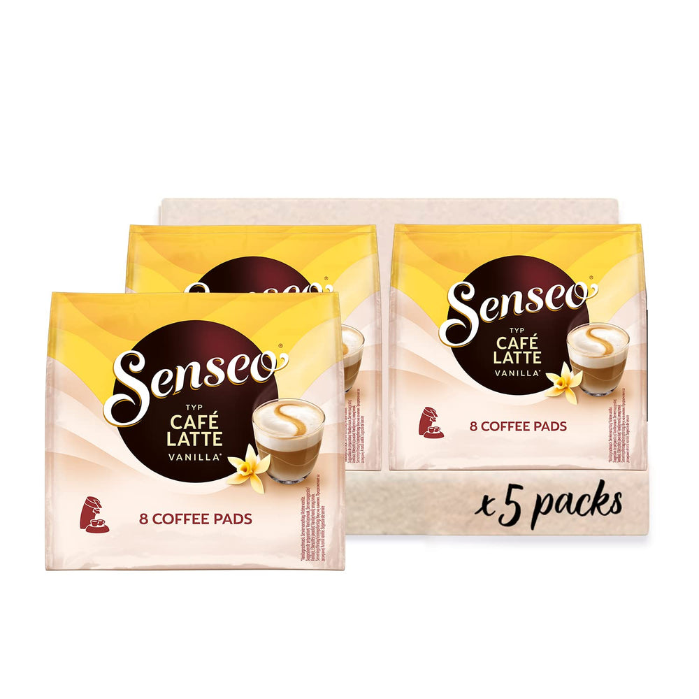 Senseo Pads Café Latte Vanille, 5 x 8 Getränke, 40 Kaffeepads